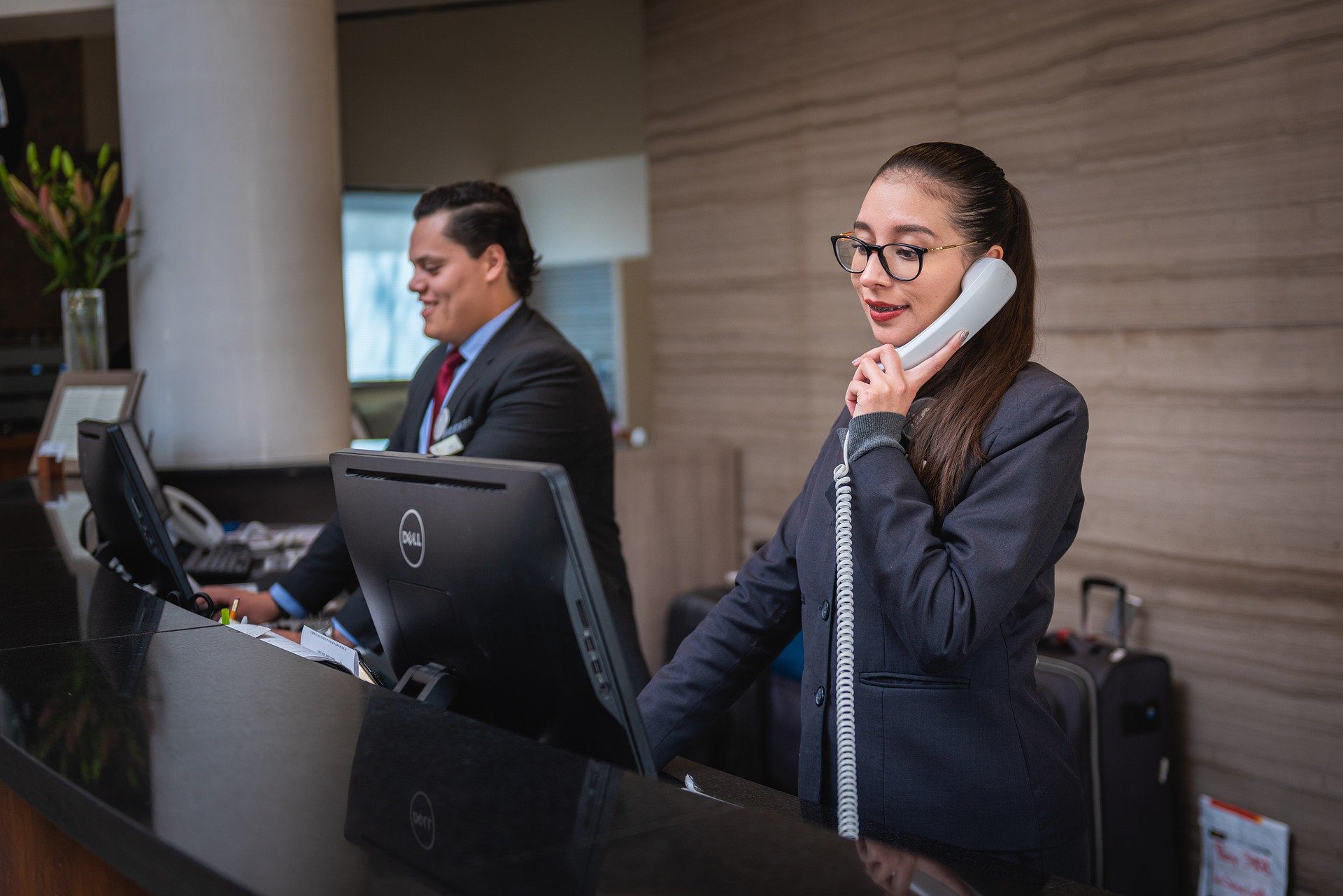 Receptionniste tournant