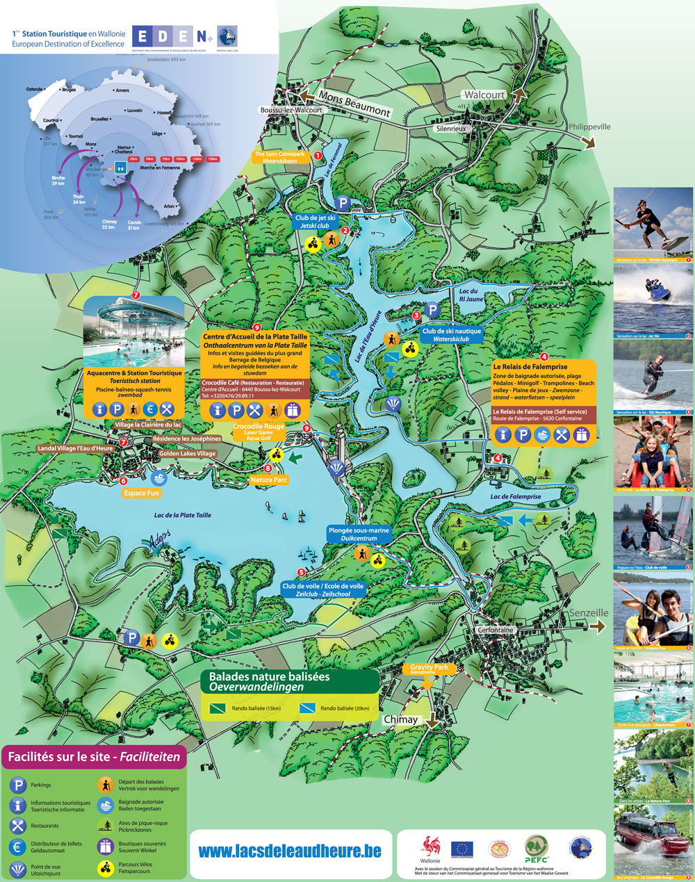 Plan Van Het Domein Van De Meren Van L Eau D Heure